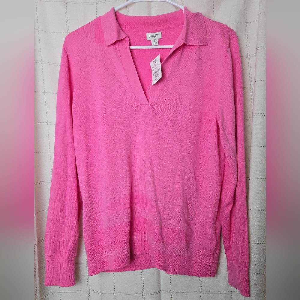 J Crew Cotton Sweater-polo - Picture 2 of 4